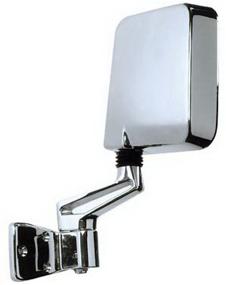 img 4 attached to 🚙 CIPA 44450 Jeep Driver Side Original Style Replacement Mirror - Manual Foldaway, Non-Heated, Chrome Finish