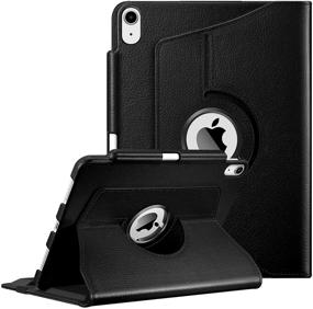 img 4 attached to 📱 Fintie Case for iPad Air 4th Gen 10.9 Inch 2020 with Pencil Holder - 360 Degree Rotating Stand Cover | Supports 2nd Gen Pencil Charging | Auto Sleep/Wake | Black