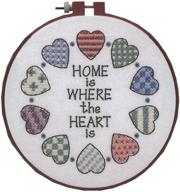 ❤️ "дом и сердце" - вышитое крестом с меткой от dimensions needlecrafts логотип