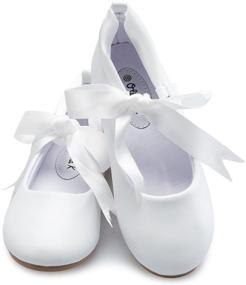 img 4 attached to 👧 Girls' Ribbon Tie Ballerina Mary Jane Flats by Olivia K - Adorable & Stylish Shoes