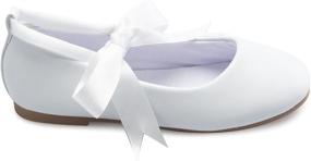 img 2 attached to 👧 Girls' Ribbon Tie Ballerina Mary Jane Flats by Olivia K - Adorable & Stylish Shoes