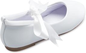 img 1 attached to 👧 Girls' Ribbon Tie Ballerina Mary Jane Flats by Olivia K - Adorable & Stylish Shoes