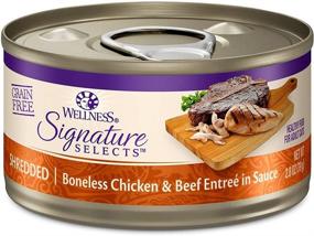 img 3 attached to 🍲 Wellness Canned Grain-Free Wet Cat Food Bundle - 4 Flavors Variety Pack with Hotspot Pets Food Bowl (12 Cans - Chicken & Beef, Chicken & Liver, Chicken & Salmon, Chicken & Turkey) (2.82oz)