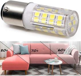 img 3 attached to Лампа BA15D LED переменного тока 110-130 В, эквивалентная галогенной лампе 35 Вт для швейных машин Kenmore, Singer - комплект из 2 штук (дневной белый свет)