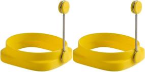 img 1 attached to Набор Trudeau Yellow Silicone Reversible Egg Ring Set - Готовьте идеально формованные яйца легко!