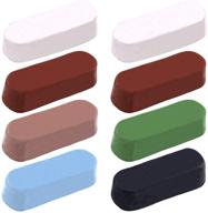 🔧 8-piece polishing compound kit - includes 2 white diamond, 2 red rouge, 1 black emery, 1 brown tripoli, all-purpose blue & general green compounds for buffing and polishing logo