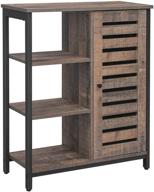 🏬 vasagle lowell storage cabinet: multipurpose cupboard with 3 open shelves and closed compartments for kitchen, living room, and bedroom - industrial design in cool rustic brown and black (ulsc74ba) logo