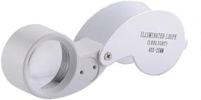 img 3 attached to 💎 NYKKOLA 40X Illuminated Jewelers Eye Loupe Magnifier: Explore Gems, Jewelry, Rocks, Stamps, Coins, Watches, and More with Bright LED Light!