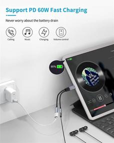 img 3 attached to 🎧 USB C к 3,5 мм аудиоадаптеру: Sniokco 2-в-1 адаптер для наушников с быстрой зарядкой PD 60 Вт, чипом Hi-Fi DAC - совместим с Sam,Sung S21 S20, Note 20 G,oogle P,ixel 5/4/3XL