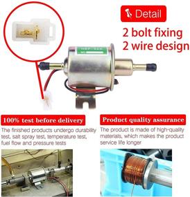 img 3 attached to 🔌 SEEBOO Универсальный насос для перекачки топлива с электропитанием 12V (3-6PSI) комплект для максимальной совместимости с транспортными средствами, лодками, карбюраторами, газонокосилками и генераторами, работающими от 12V.