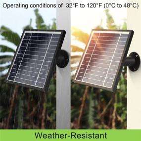 img 2 attached to 🔌 Efficient Uogw 3W 6V Solar Panel Charger for Arlo Pro3 and Arlo Ultra Camera with 11ft Magnetic Power Cable (2Pack,Black)