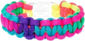 img 1 attached to 🌈 PARACORD PLANET Colorful Rainbow Cord Tie Dye Style Type III 7 Strand 550 Paracord – Shop Now for 10, 25, 50, and 100 Feet of Vibrant Paracord