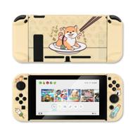 geekshare | slim protective case compatible with nintendo switch and joy con | shock-absorption & anti-scratch | shiba inu design logo