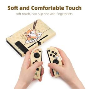 img 1 attached to GeekShare | Slim Protective Case Compatible with Nintendo Switch and Joy Con | Shock-Absorption & Anti-Scratch | Shiba Inu Design