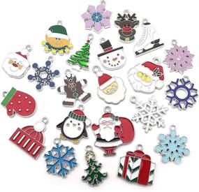 img 3 attached to ❄️ Set of 22 Silver Enamel Christmas Snowflake Charms for DIY Jewelry Making: Necklaces, Bracelets, Earrings, and Christmas Clothing, Sewing, and Bag Decoration Charms (M538-22pcs)