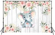 🐘 adorable sweet royal girl elephant baby shower party backdrop - perfect for cute baby peanut banners, photo booth decor, cake table poster, and floral wall decorations - 7x5ft logo