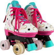 🎀 jojo siwa girls' roller skates, size 12-3, pink party-inspired circle society classic logo