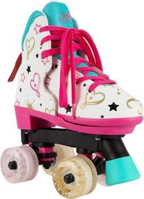 img 3 attached to 🎀 JoJo Siwa Girls' Roller Skates, Size 12-3, Pink Party-Inspired Circle Society Classic