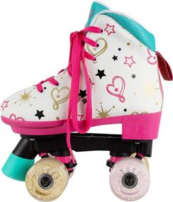 img 1 attached to 🎀 JoJo Siwa Girls' Roller Skates, Size 12-3, Pink Party-Inspired Circle Society Classic