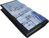 💼 bijoux de ja blue denim money bi-fold wallet wristlet purse clutch bmw05 for women logo