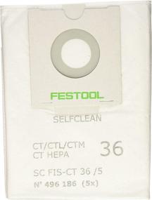 img 1 attached to 🔍 Festool 496186 SELFCLEAN Filter Bag for CT 36 – Pack of 5: Superior Dust Filtration Solution