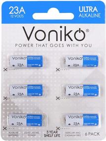 img 4 attached to 🔋 VONIKO Alkaline Battery 23A - Ultra 23A Batteries (6-Pack) - Long Lasting 12 Volt A23 Battery for Doorbells and Power Remote - Top-Performing Battery Solution