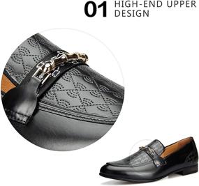 img 3 attached to MEIJIANA Classic Leather Wedding Loafers Men's Shoes for Loafers & Slip-Ons