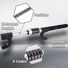 img 2 attached to 🔒 Усиленная автомобильная безопасность: рулевой замок Turnart, прибор с защитой от кражи с паролем для всех типов транспортных средств