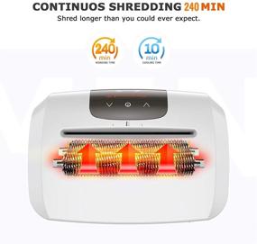 img 4 attached to 🔪 Bonsaii Paper Shredder with 240 Minutes of Continuous Shredding - 10-Sheet Micro Cut (25/64 inches) - 7.9 Gallon Waste Basket - White (4S30)