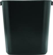 rubbermaid 295500bk deskside plastic wastebasket: rectangular efficiency for your workspace logo