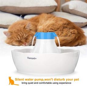 img 1 attached to 🐾 OWNPETS Pet Drinking Fountain: Automatic Watering System for Cats and Dogs - 3L/0.8 Gallon Silent Electric Water Fountain (Fountain Pump included)