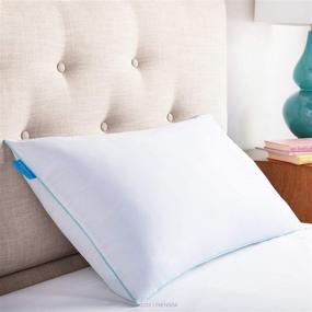 img 4 attached to 🌙 LinenSpa Рассыпанная подушка из пены с эффектом памяти с гелевым наполнителем - стандартная белая подушка для максимального комфорта