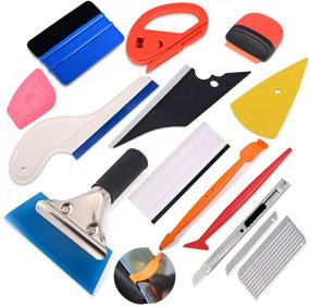 img 4 attached to 🛠️ EHDIS Complete Window Tinting Tools & Vinyl Wrap Kit | Window Film Installation Set with Vinyl Squeegee, Corner Squeegee, Wrap Stick, Vinyl Cutter Utility Knife, and Blades