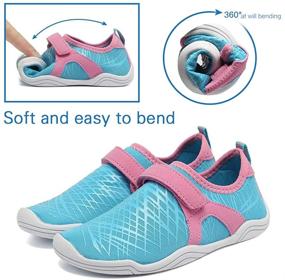 img 2 attached to 👟 Fantiny Lightweight Athletic DKSX Girls' Shoes in Light Blue, Size 30