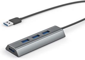 img 4 attached to 🔌 MEANHIGH USB 3.0Hub 4-Port Micro USB Splitter: Ultra-Slim Data Hub for Laptop, Macbook, Surface Pro & More