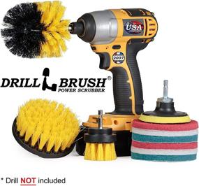 img 1 attached to 🧼 Ultimate Drillbrush Power Scrubber Brush Set: The Ultimate Bathroom Cleaning Tool for Grout, Tiles, and More!