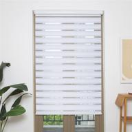 🪟 aosky cordless window zebra blinds roller shades for home and office, room darkening white blinds for windows (w35 x h72) logo