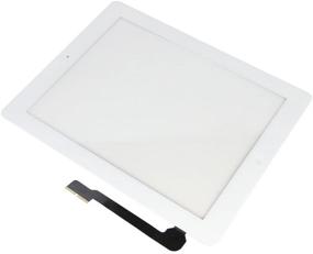 img 1 attached to 📱 Premium Replacement Screen for iPad 3 A1416 A1403 A1430 - Touch Screen Digitizer Front Glass Assembly in White with Home Button, Camera Holder, PreInstalled Adhesive, and Tools Kit