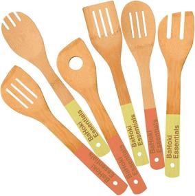 img 4 attached to BaHoki Essentials Bamboo Cooking Utensils