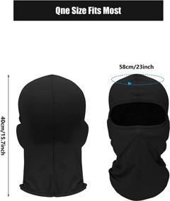 img 3 attached to SATINIOR 9-Piece Balaclava Full Face Cover with UV Protection, Breathable Hood for Summer Outdoor Use - Black (One Size)