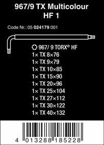 img 3 attached to 🔧 Набор шестигранников с торцевыми головками Wera 05024179001 Torx L-Key Set 967 Sl/9: идеальный многофункциональный инструмент с функцией удержания