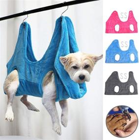 img 1 attached to 🐶 Meideli Dog Hammock for Grooming: Sling 2pcs Hook, Lift Harness for Nail Clipping & Small Dogs