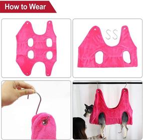 img 3 attached to 🐶 Meideli Dog Hammock for Grooming: Sling 2pcs Hook, Lift Harness for Nail Clipping & Small Dogs