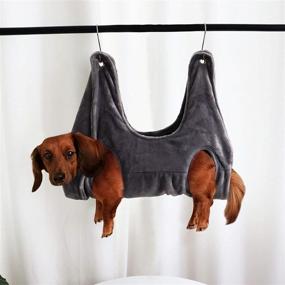 img 4 attached to 🐶 Meideli Dog Hammock for Grooming: Sling 2pcs Hook, Lift Harness for Nail Clipping & Small Dogs