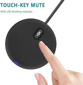 img 3 attached to 🎙️ Upgraded USB Conference Microphone 2021 - 360° Omnidirectional Condenser Mic with Mute Key, Ideal for Video Conference, Gaming, Chatting, Skype, Plug & Play - Windows and macOS Compatible - Perfect Gift