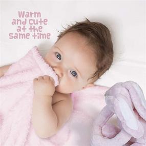 img 2 attached to 🧸 Cozy and Cuddly: Plush Baby Blanket Set for Secure Nursery Swaddling and Bedtime Comfort