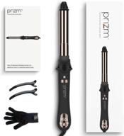 🌀 prizm nano titanium auto spin curling iron: 1 inch wavy professional rotating curler with adjustable temps 250°f to 450°f, anti-scald & dual voltage logo