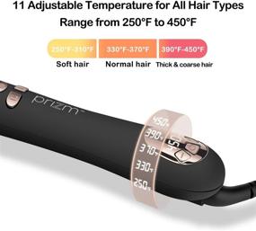 img 2 attached to 🌀 Prizm Nano Titanium Auto Spin Curling Iron: 1 Inch Wavy Professional Rotating Curler with Adjustable Temps 250°F to 450°F, Anti-Scald & Dual Voltage