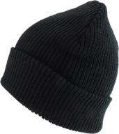 🧢 oversized plain ribbed knit cuff long beanie hat - trendy apparel shop logo