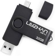 📸 leizhan 32gb фото стик: микро usb флеш драйв otg для samsung galaxy s7/s6/s5/s4/s3/xiaomi/meizu/htc/nokia/moto/huawei, микро-usb 3.0 телефонный стик, черный логотип